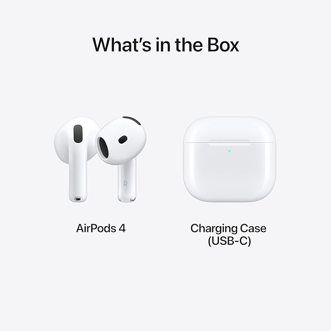 NeuPods 4 Wireless Earbuds, Bluetooth Headphones, Personalised Spatial Audio, Sweat and Water Resistant, USB-C Charging Case, Up to 30 Hours of Battery Life, Effortless Setup for iPhone